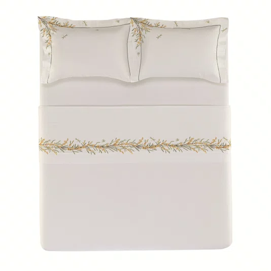 Jogo de Cama Queen Mimosa 300 Fios Trussardi Estampado 240cm x 280cm