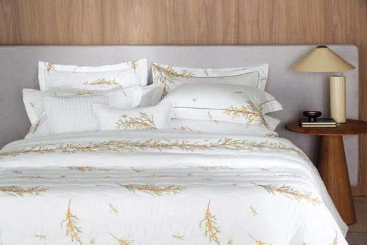 Jogo de Cama Queen Mimosa 300 Fios Trussardi Estampado 240cm x 280cm