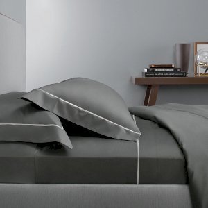 Jogo De Cama Queen Nilo 500 Fios Buddemeyer Luxus Verde Pinheiro/Bege 2,40 x 2,80 m