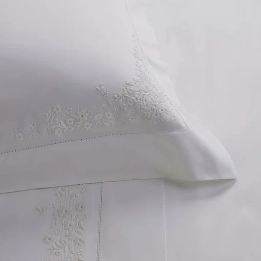 Jogo de Cama Queen Ornella 400 Fios Buddemeyer Luxus Branco 260cm x 290cm
