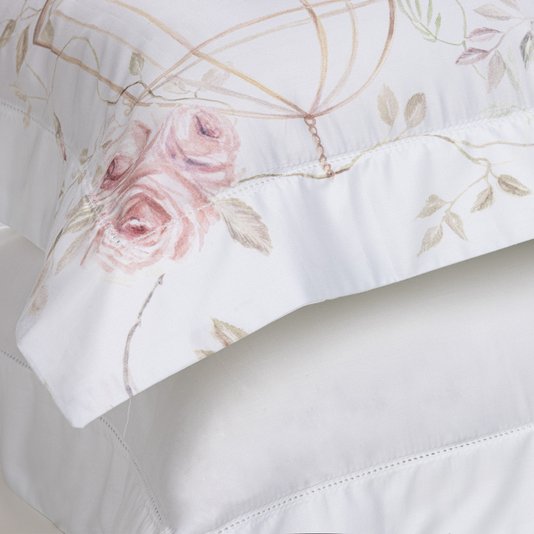 Jogo De Cama Queen Pavoniere 300 Fios Trussardi 2,40 x 2,80 m