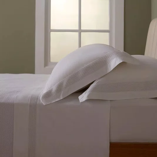 Jogo de Cama Queen Pierre 600 Fios Buddemeyer Luxus Branco/Renda Branca 240cm x 290cm