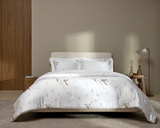 Jogo De Cama Queen Uccelli 300 Fios Trussardi Bambu 2,40 x 2,80 m