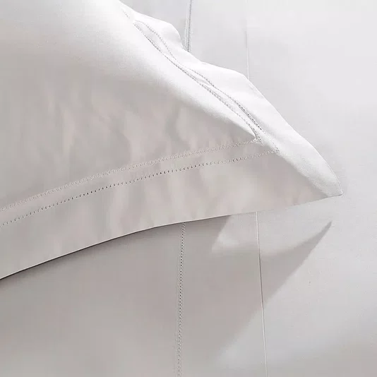Jogo de Cama Solteiro 600 Fios Dallas II Buddemeyer Luxus Branco 1,70 x 2,80 m