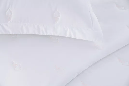 Jogo de Cama Solteiro Bella 300 Fios Trusardi Branco e Soft Nude 170cm x 280cm