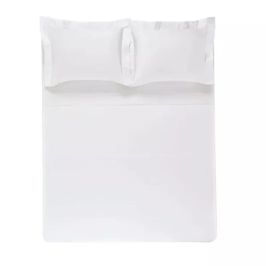 Jogo De Cama Solteiro Bossa 300 Fios Egípcio Karsten Branco 1,80 x 2,60 m