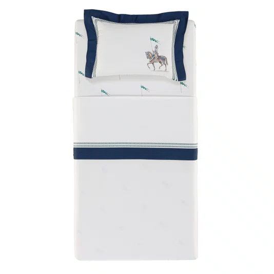 Jogo de Cama Solteiro Cavaliere 300 Fios Trussardi 1,70 x 2,80 m