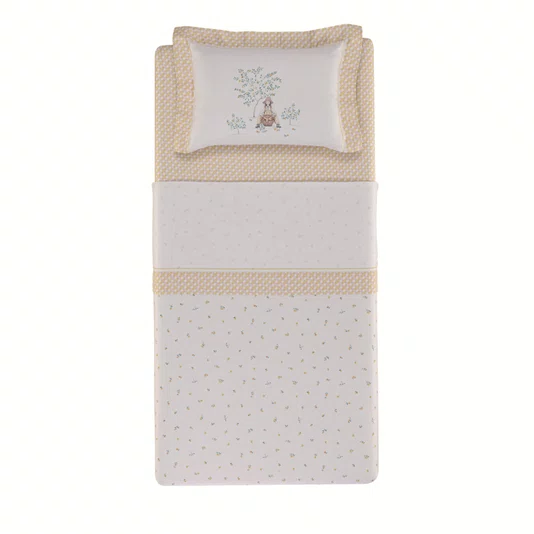 Jogo de Cama Solteiro Frutti 300 Fios Trussardi Estampado 170cm x 280cm