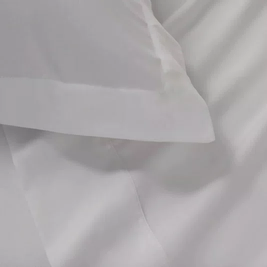 Jogo de Cama Solteiro Grasso 300 Fios Egípcio Trussardi Branco 1,70 x 2,80 m