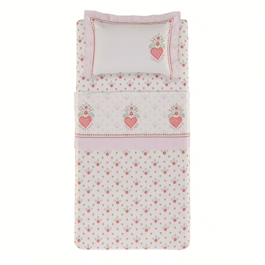 Jogo de Cama Solteiro Le Collone 300 Fios Trussardi Estampado 170cm x 280cm