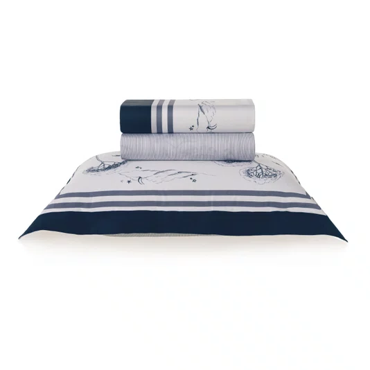 Jogo De Cama Solteiro Lupi 300 Fios Trussardi 1,70 x 2,80 m