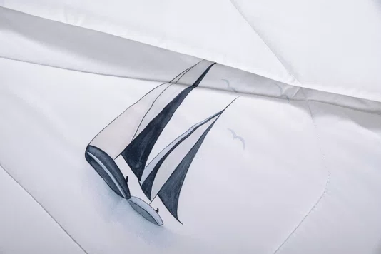 Jogo de Cama Solteiro Veleiro 300 Fios Trussardi Estampado 170cm x 280cm
