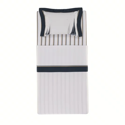 Jogo de Cama Solteiro Veleiro 300 Fios Trussardi Estampado 170cm x 280cm