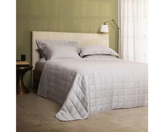 Jogo De Cama Super King Damask Stripes 300 Fios Buddemeyer Prata 2,80 x 2,50 m