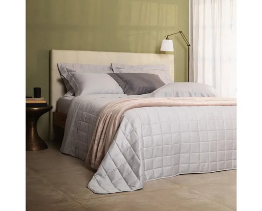 Jogo De Cama Super King Damask Stripes 300 Fios Buddemeyer Prata 2,80 x 2,50 m