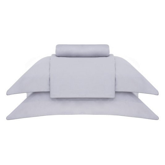 Jogo de Cama Super King 400 Fios Basquiat Buddemeyer Luxus Cinza Vintage e Cinza Bourbon