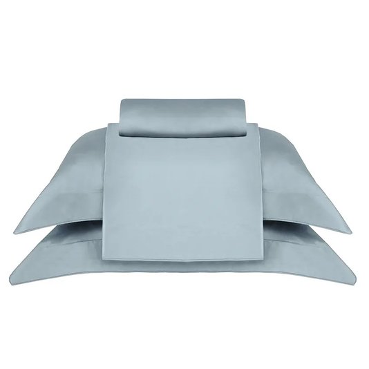 Jogo De Cama Super King Basquiat 400 Fios Buddemeyer Luxus Azul Balsamo 2,80 x 2,80 m