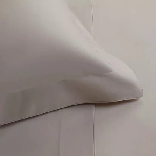 Jogo De Cama Super King Basquiat 400 Fios Buddemeyer Luxus Bege Duna 280cm x 280cm