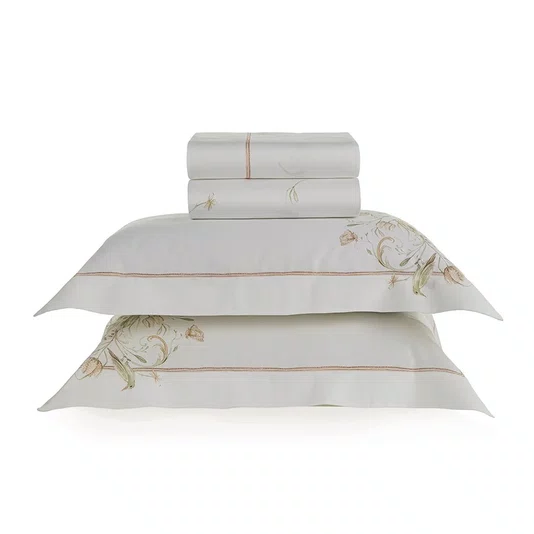 Jogo De Cama Super King Borghese 300 Fios Egípcio Trussardi 2,80 x 2,80 m