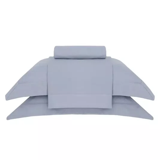 Jogo de Cama Super King Brunello 600 Fios Buddemeyer Luxus Cinza Ash 2,80 x 2,80 m