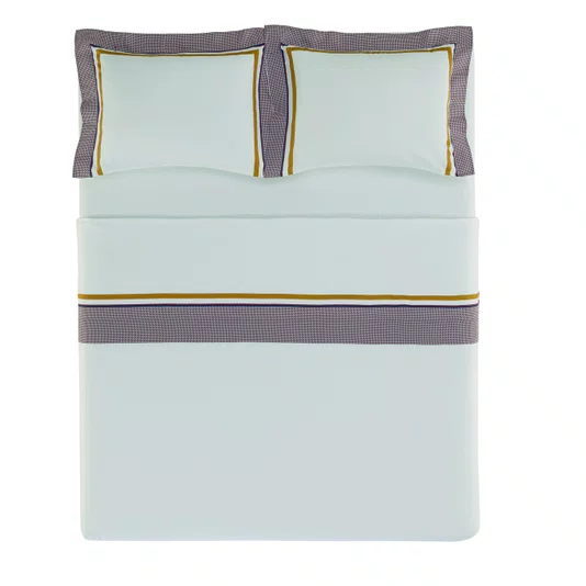 Jogo de Cama Super King Carreto 300 Fios Trussardi Estampado 2,80 x 2,80 m