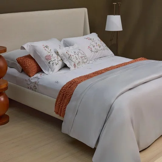 Jogo de Cama Super King Crayon 400 Fios Buddemeyer Luxus Estampado 2,80 x 2,90 m
