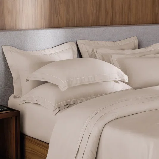 Jogo de Cama Super King Doppio 200 Fios Trussardi Rose 280cm x 280cm