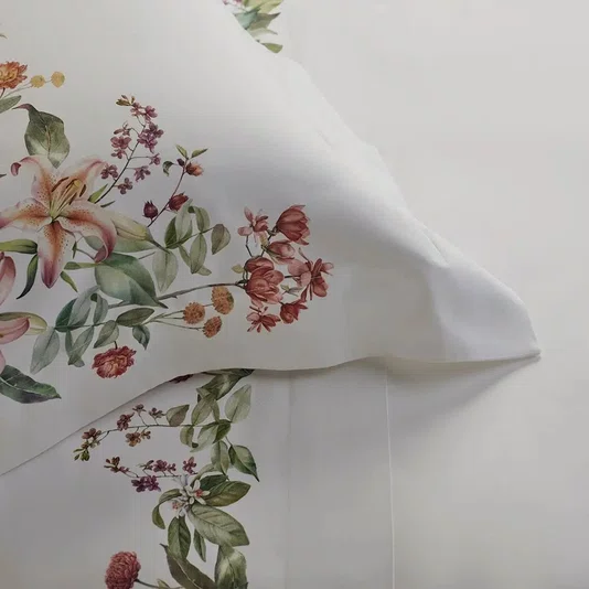 Jogo de Cama Super King Fiorella 400 Fios Buddemeyer Luxus Estampado 280cm x 290cm