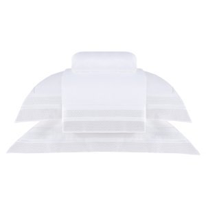 Jogo De Cama Super King Horizon 400 Fios Buddemeyer Luxus Branco/Bordado Pérola 2,80 x 2,90 m