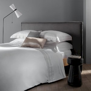 Jogo De Cama Super King Horizon 400 Fios Buddemeyer Luxus Branco/Bordado Pérola 2,80 x 2,90 m