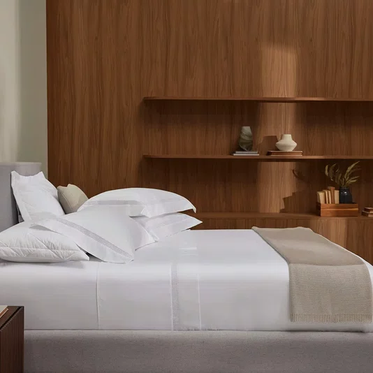 Jogo De Cama Super King Marconi 300 Fios Trussardi Branco/Branco