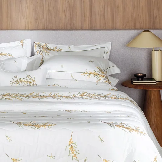 Jogo de Cama Super King Mimosa 300 Fios Trussardi Estampado 280cm x 280cm