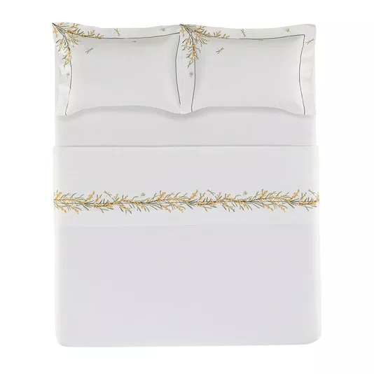 Jogo de Cama Super King Mimosa 300 Fios Trussardi Estampado 280cm x 280cm
