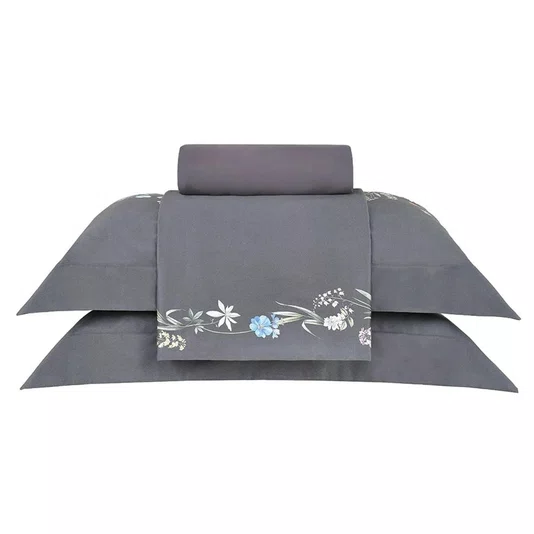 Jogo de Cama Super King Moon Garden 400 Fios Buddemeyer Luxus Estampado 2,80 x 2,90 m