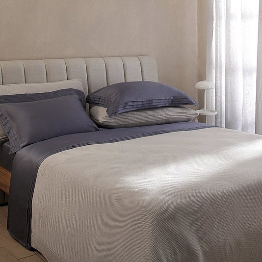 Jogo de Cama Super King Palladio 400 Fios Buddemeyer Luxus Azul Lazuli 2,80 x 2,80 m