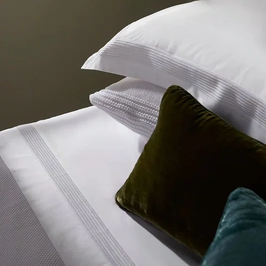 Jogo de Cama Super King Pierre 600 Fios Buddemeyer Luxus Branco/Renda Branca 280cm x 290cm