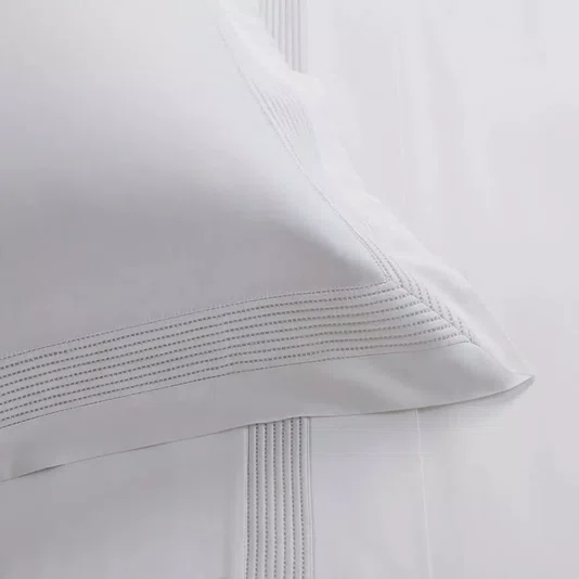 Jogo de Cama Super King Pierre 600 Fios Buddemeyer Luxus Branco/Renda Branca 280cm x 290cm