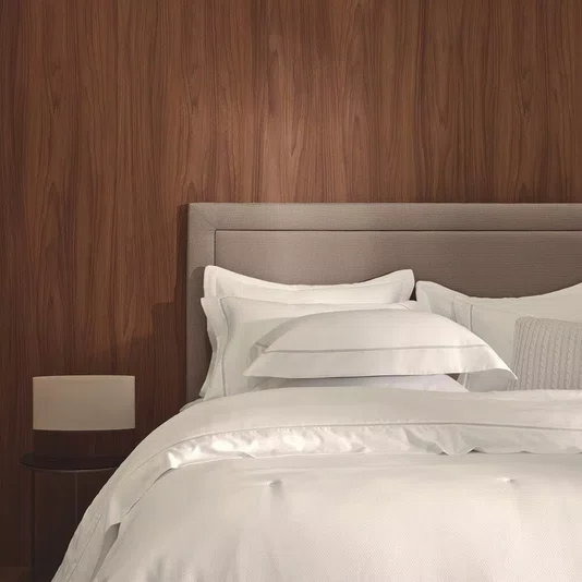 Jogo De Cama Super King Portello 300 Fios Trussardi Branco/Legno