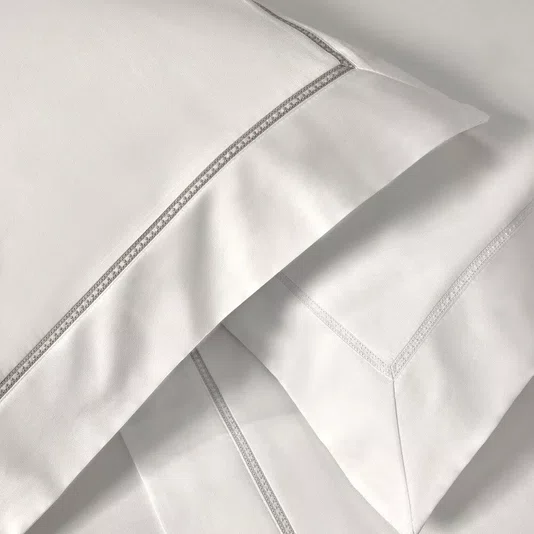 Jogo De Cama Super King Portello 300 Fios Trussardi Branco/Legno