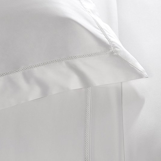Jogo De Cama Super King Preston 1000 Fios Buddemeyer Luxus Branco 2,80 x 2,90 m