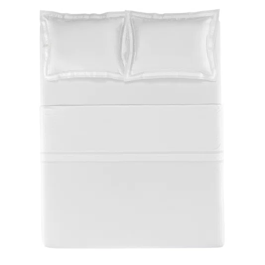 Jogo De Cama Super King Romana 300 Fios Egípcio 2,80 x 2,80 m