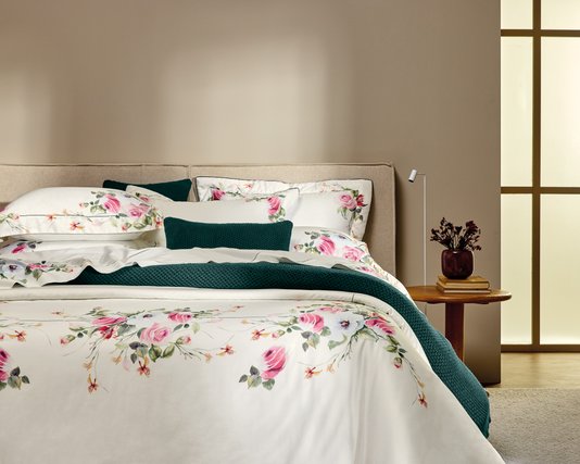 Jogo De Cama Super King Rosette 300 Fios Trussardi 2,80 x 2,80 m
