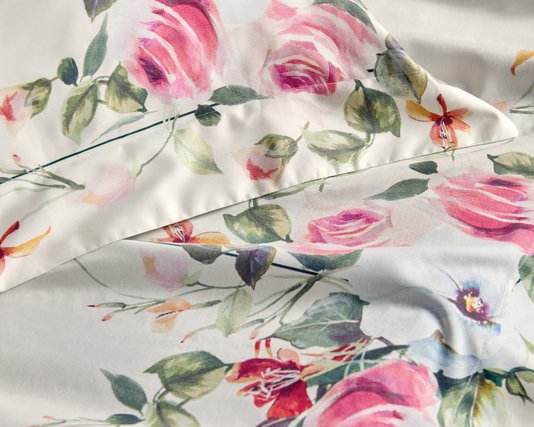 Jogo De Cama Super King Rosette 300 Fios Trussardi 2,80 x 2,80 m