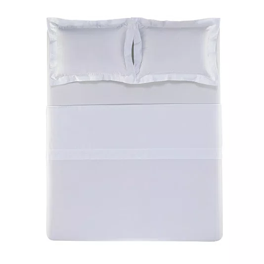 Jogo De Cama Super King Simonetta 300 Fios Trussardi Branco 2,80 x 2,80 m