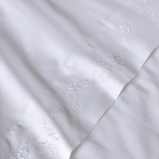 Jogo De Cama Super King Simonetta 300 Fios Trussardi Branco 2,80 x 2,80 m