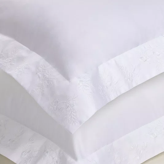 Jogo De Cama Super King Simonetta 300 Fios Trussardi Branco 2,80 x 2,80 m