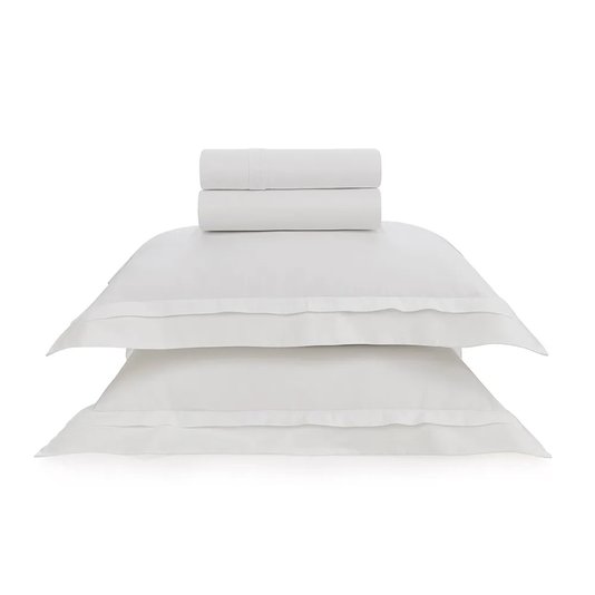 Jogo De Cama Super King Vercelli 300 Fios Trussardi Branco 2,80 x 2,80 m