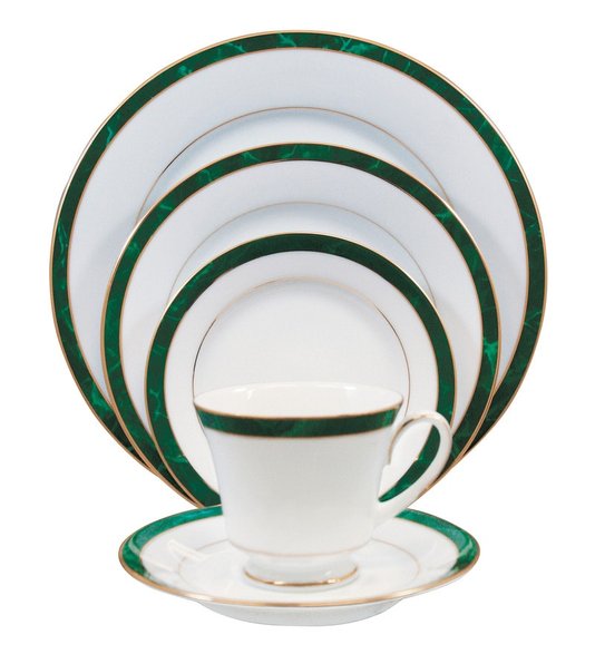 Jogo de Chá 12 Peças Marble Green Noritake Verde e Ouro