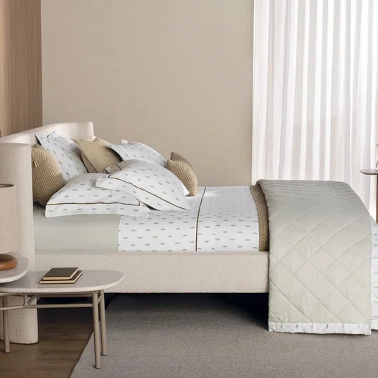 Jogo de Colcha Casal La Palma 200 Fios Cetim Trussardi Estampado 220cm x 250cm