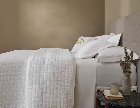 Jogo de Colcha Queen 100% Algodão Mavone Trussardi Branco 2,70 x 2,60 m